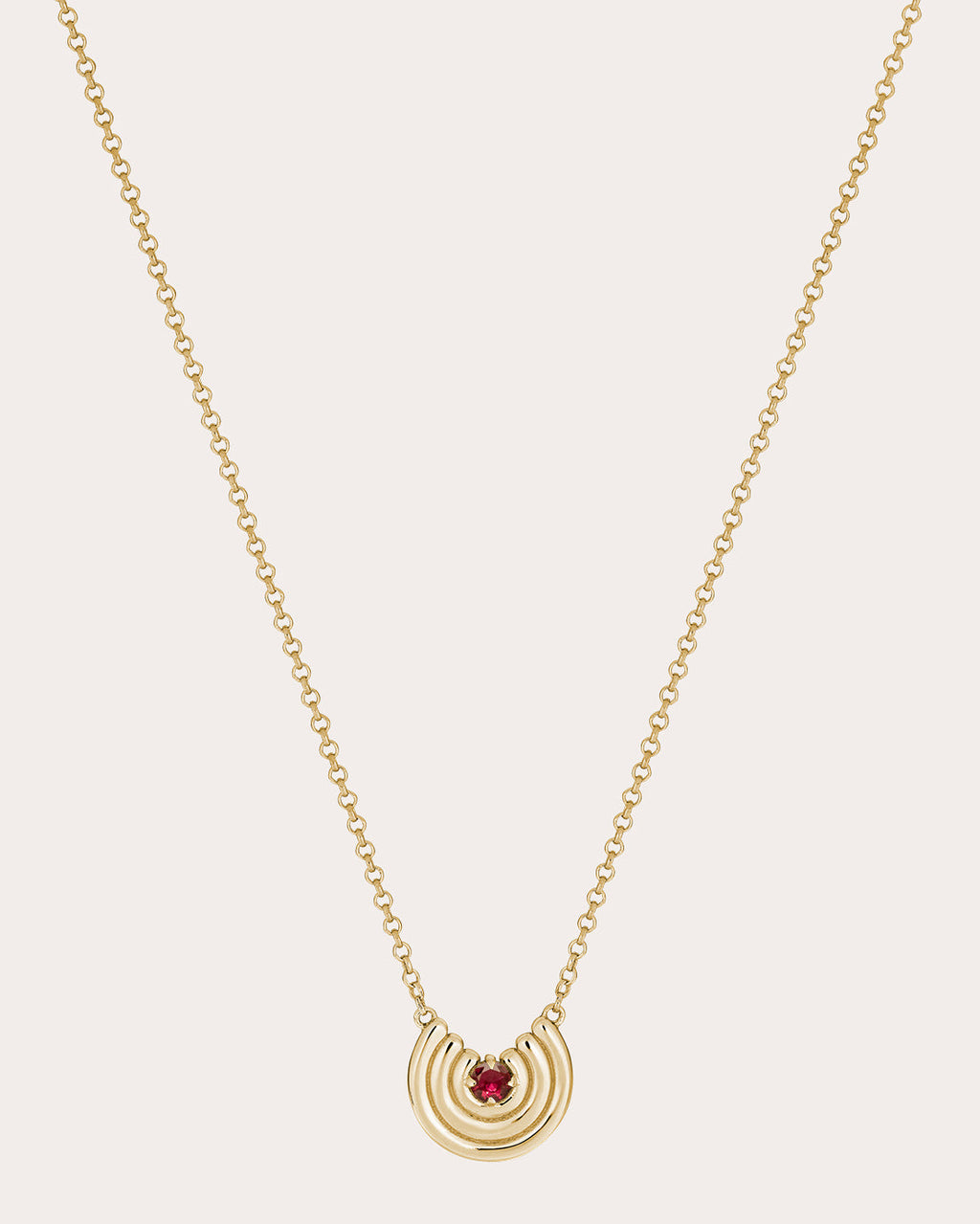 Petite Revival 14K Gold Ruby Pendant Necklace