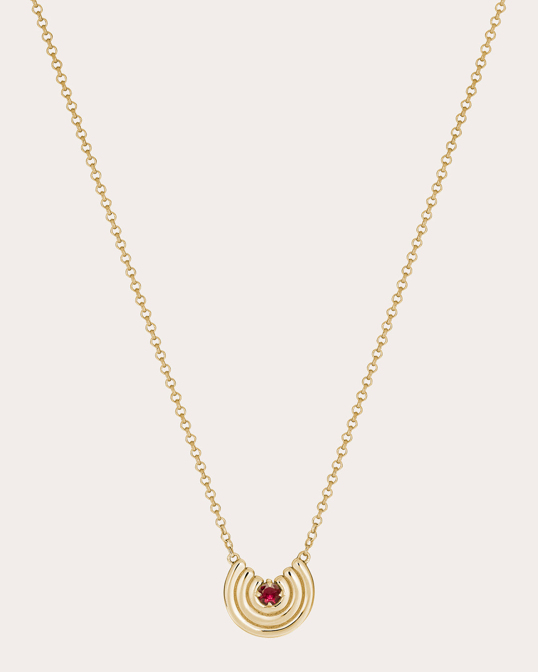 Petite Revival 14K Gold Ruby Pendant Necklace