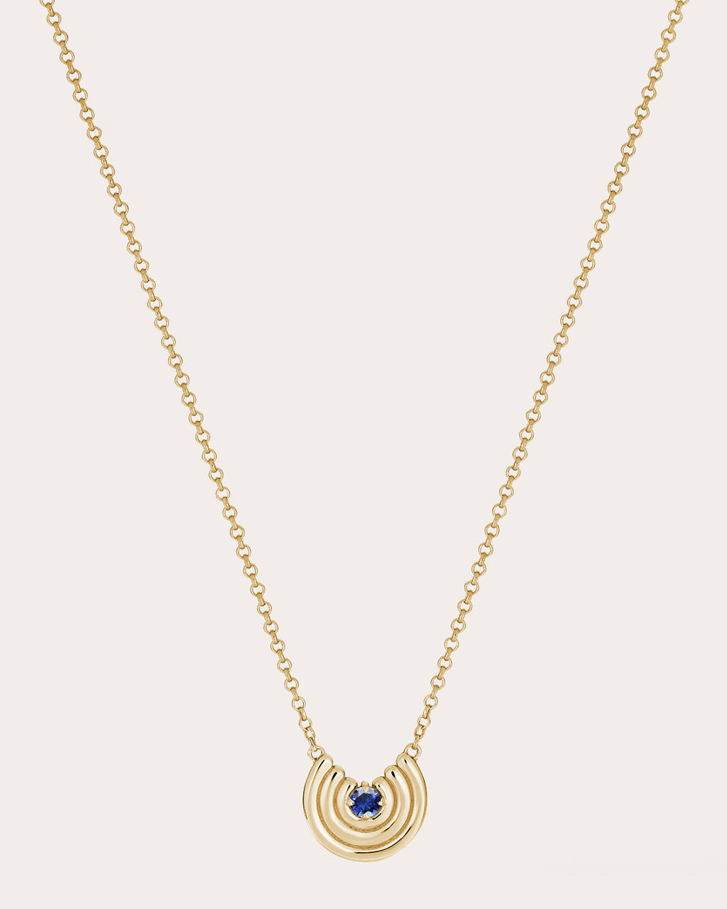 Petite Revival 14K Gold Sapphire Pendant Necklace
