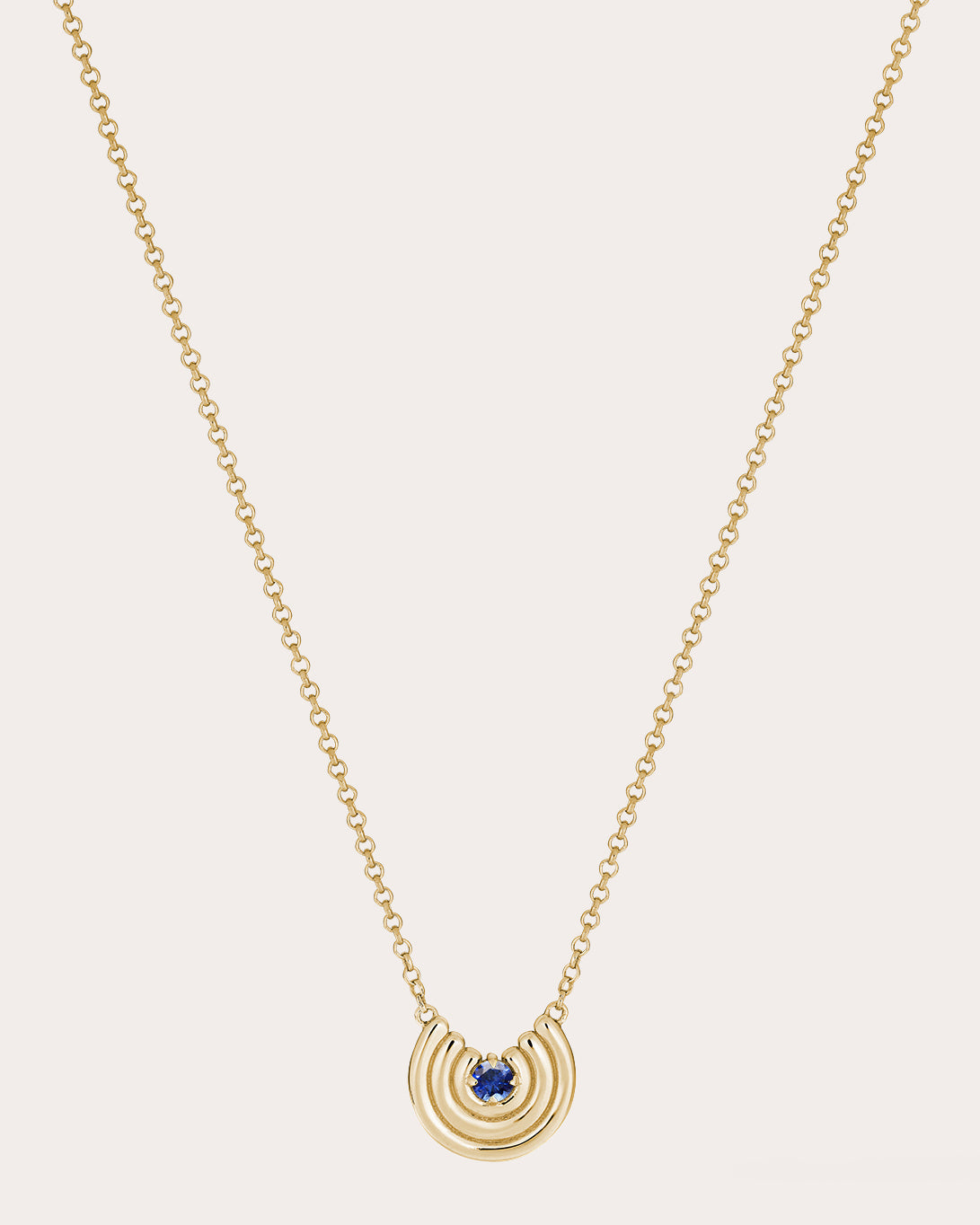 Petite Revival 14K Gold Sapphire Pendant Necklace