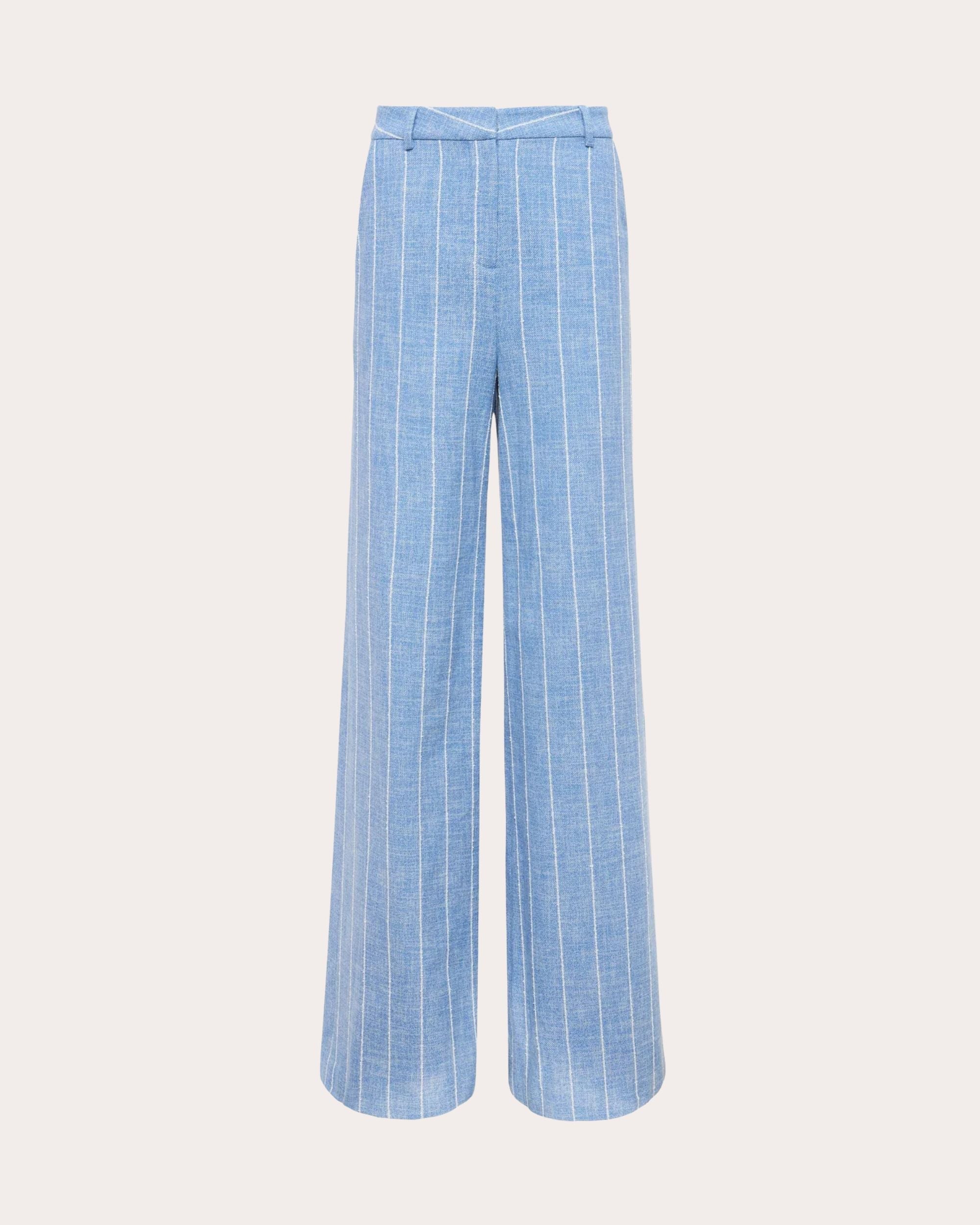 Pilar Pinstripe Wide-Leg Pants