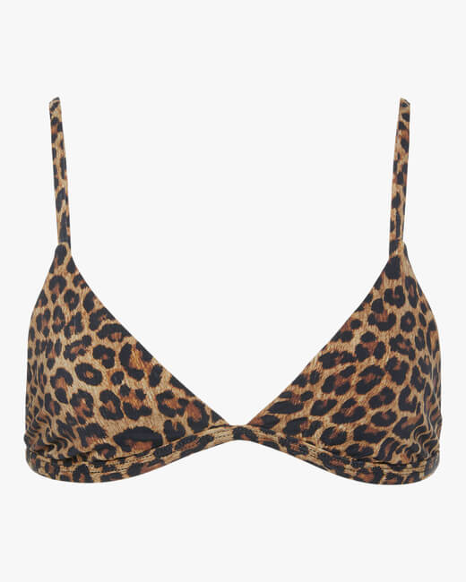 Leopard New Triangle Bikini Top
