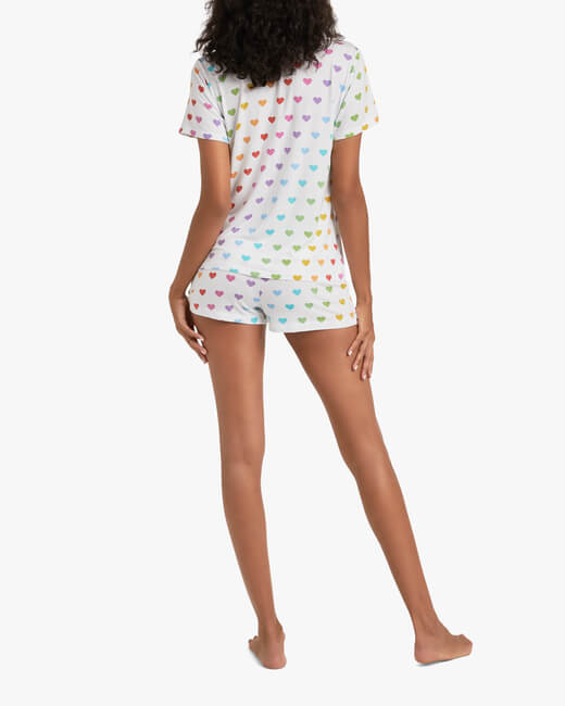 Multi-Heart Bed Shorts Set