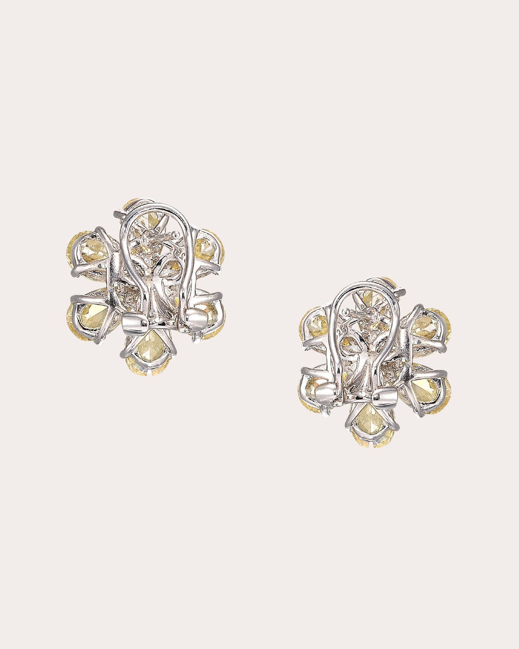 Marguerite 18K Gold and Rhodium Vermeil Lab-Grown Diamond Daisy Stud Earrings