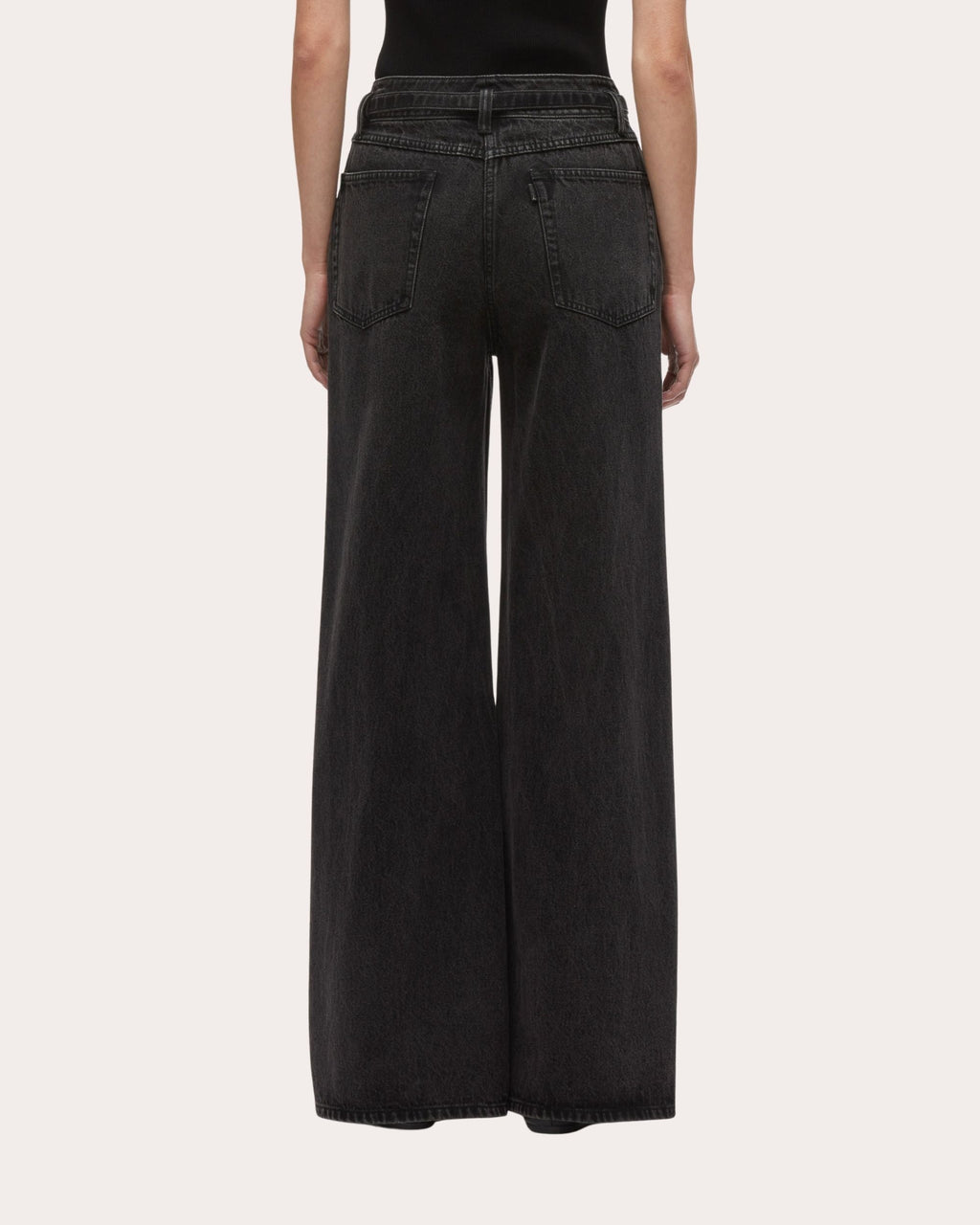 Belted Wide-Leg Jeans