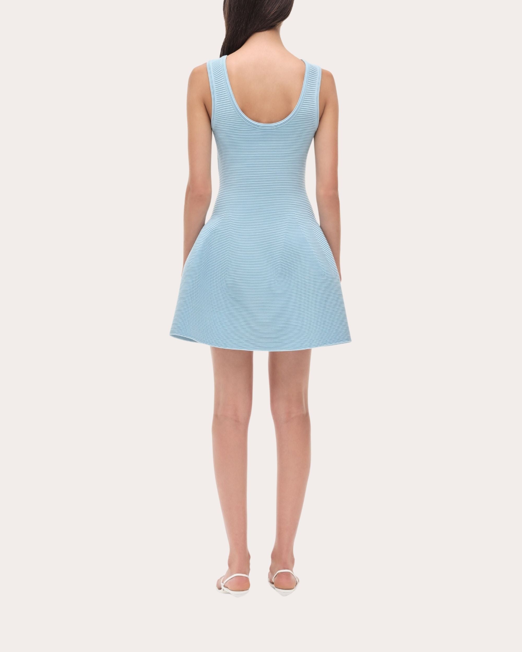 Larina Compact Knit Fit & Flare Mini Dress