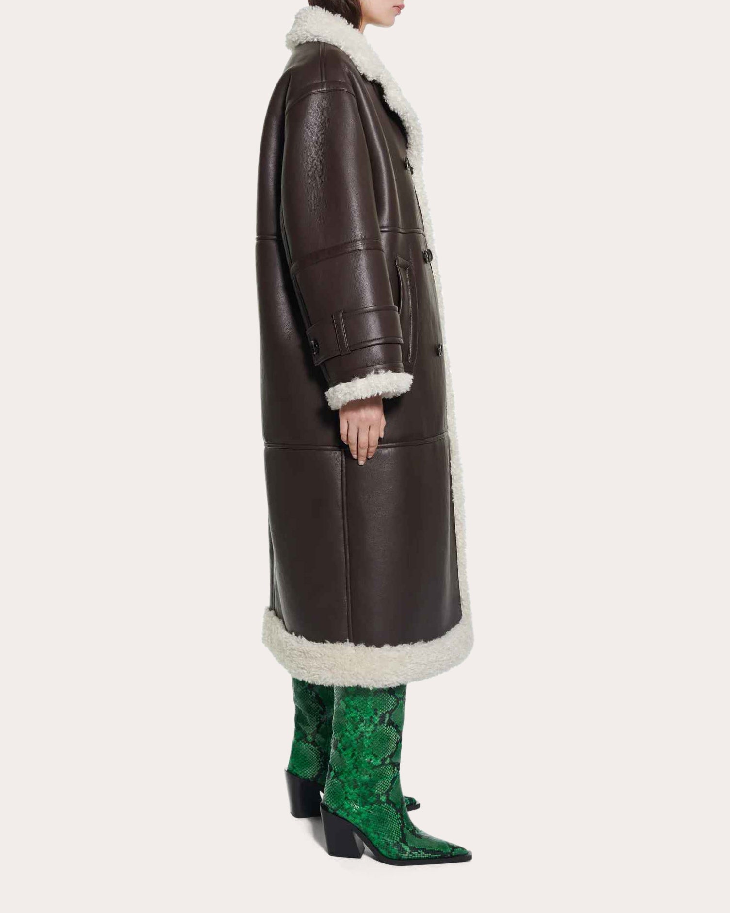 Hayley Faux-Leather Coat