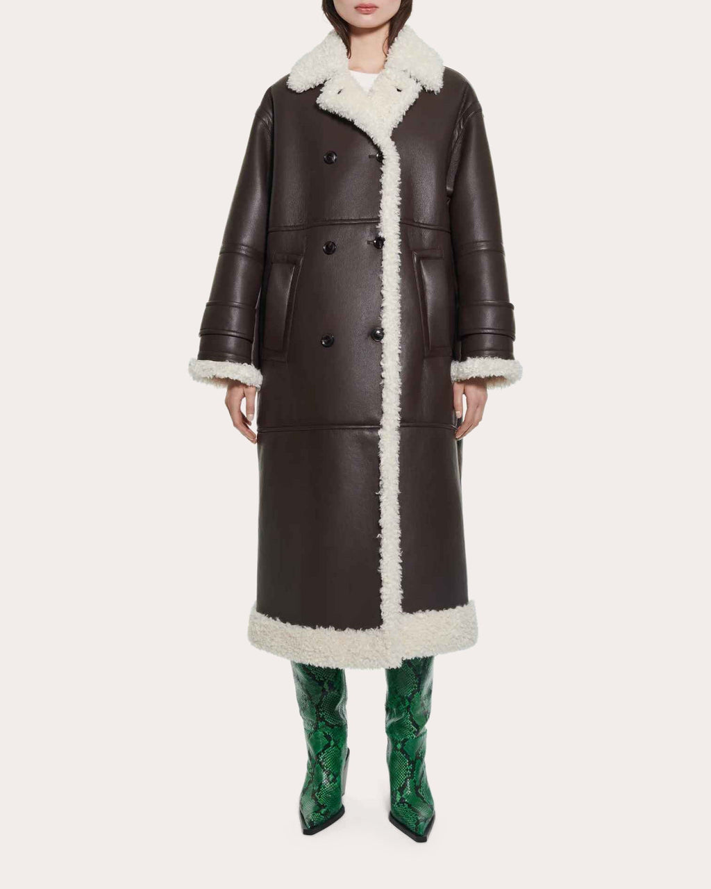 Hayley Faux-Leather Coat