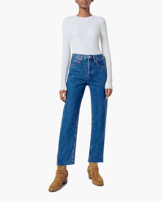 High-Rise Stovepipe Jeans