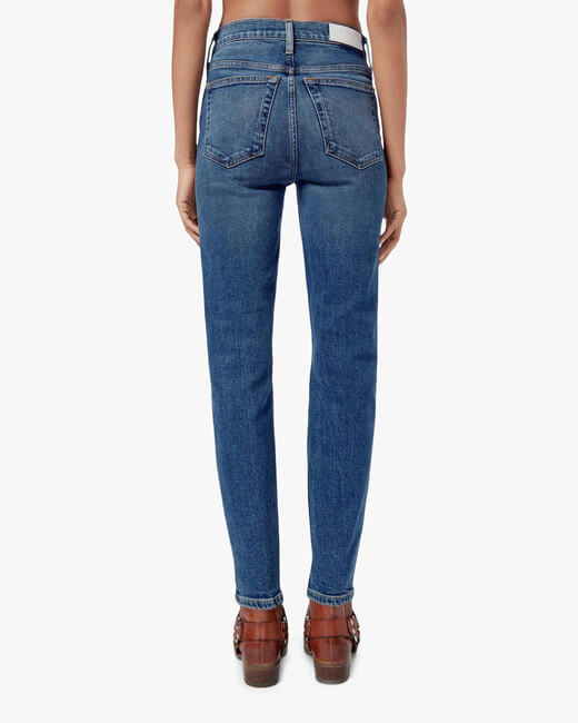 High-Rise Ankle Straight Jeans