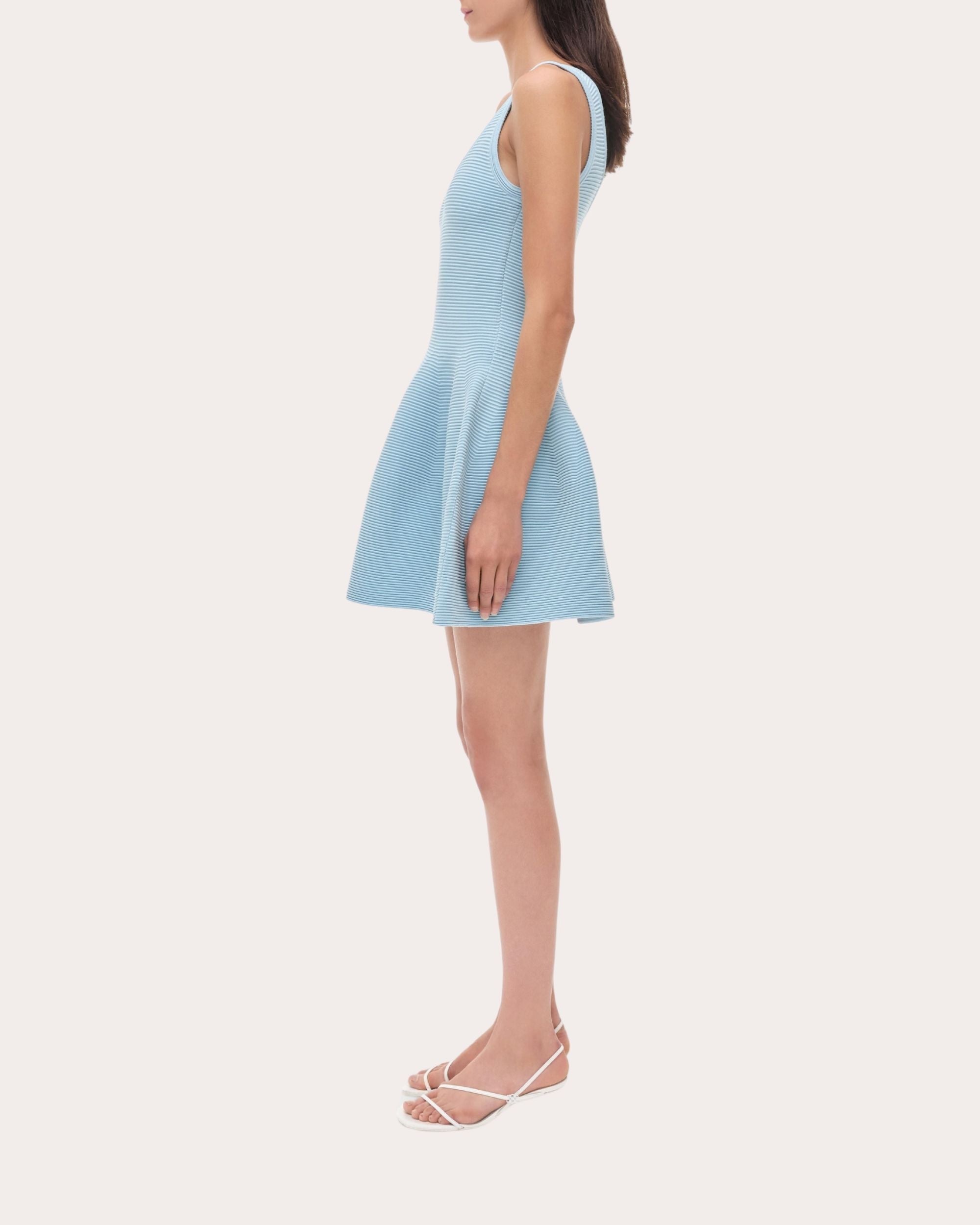 Larina Compact Knit Fit & Flare Mini Dress