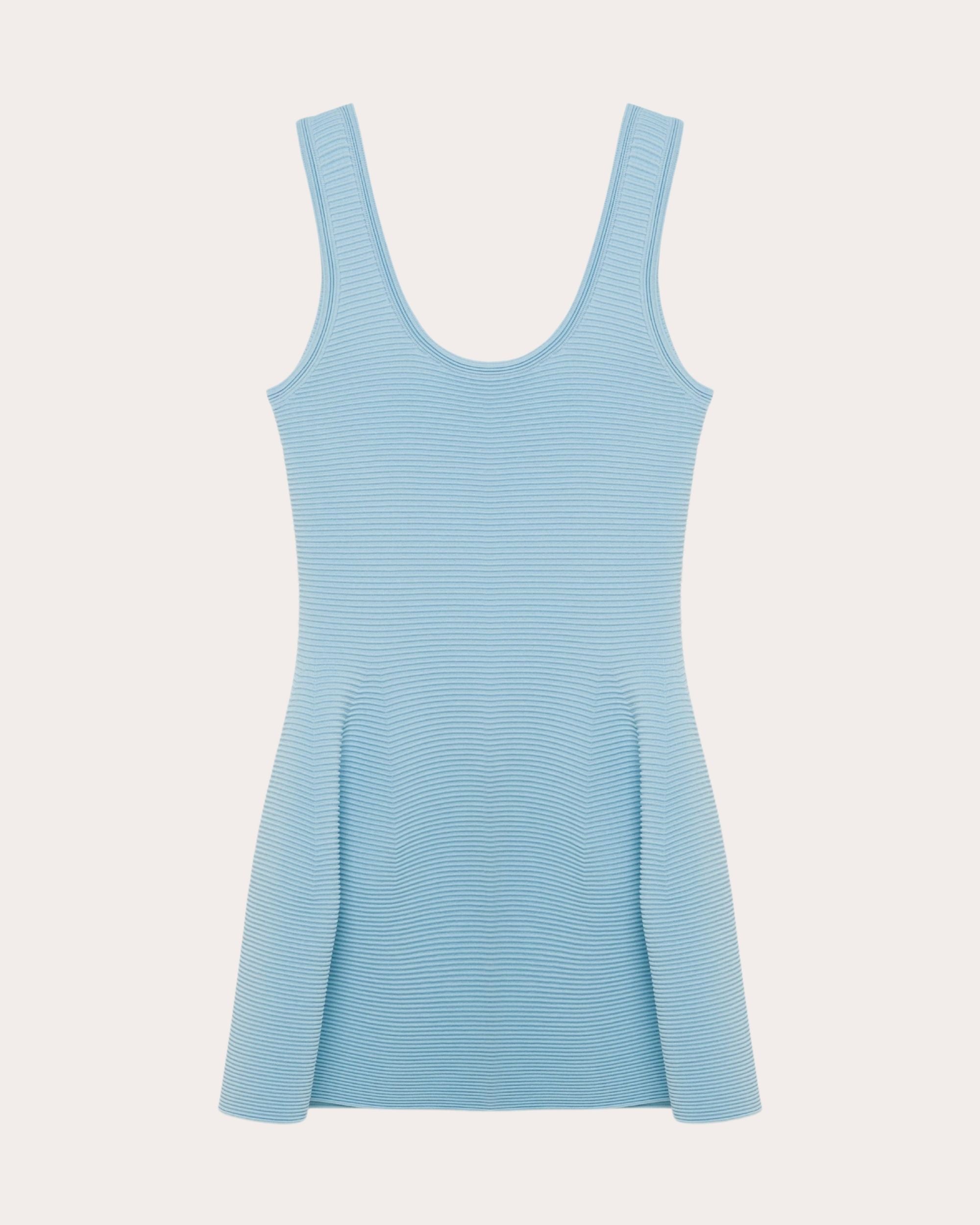 Larina Compact Knit Fit & Flare Mini Dress