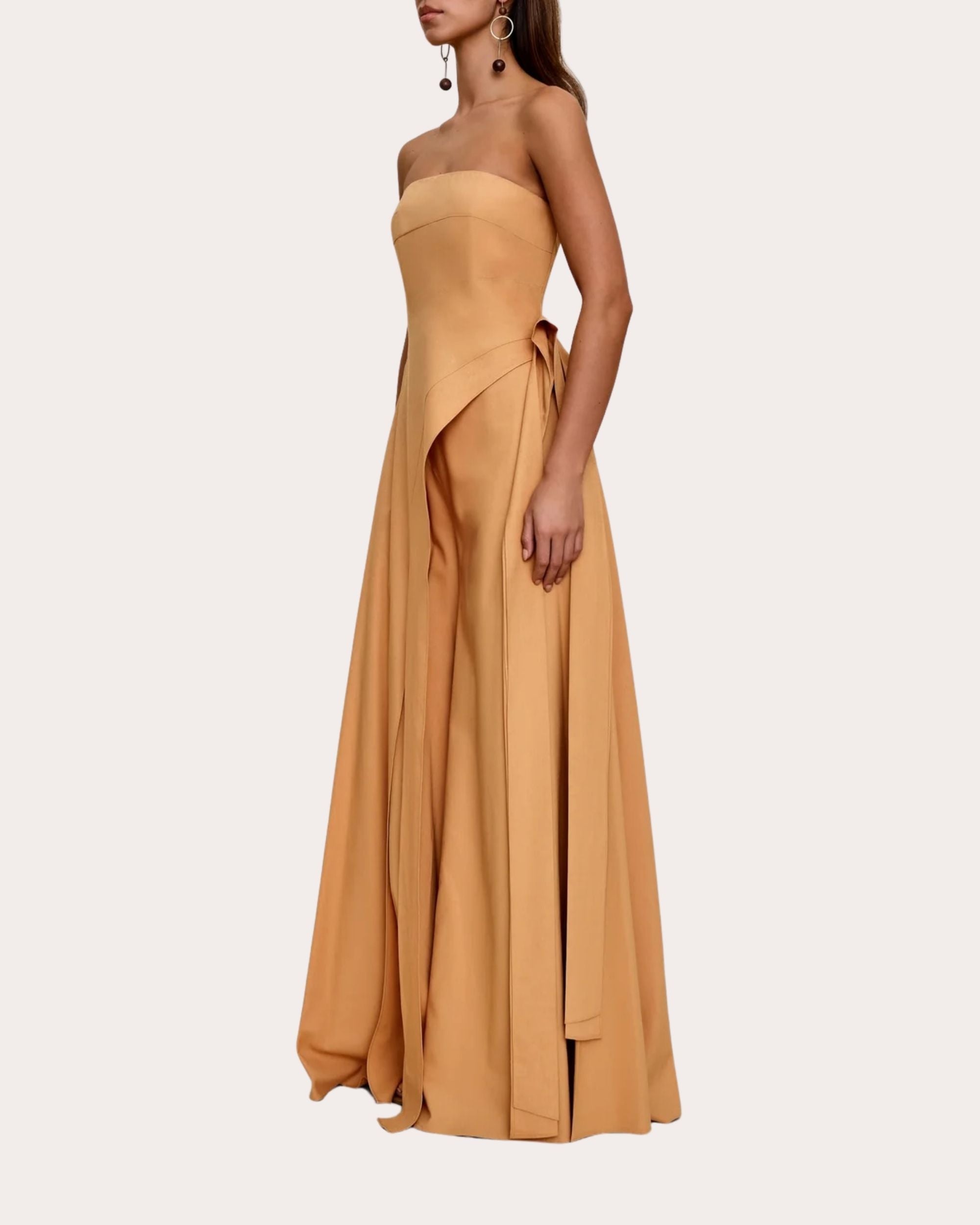 Nata Flared Linen-Blend Wide-Leg Pants