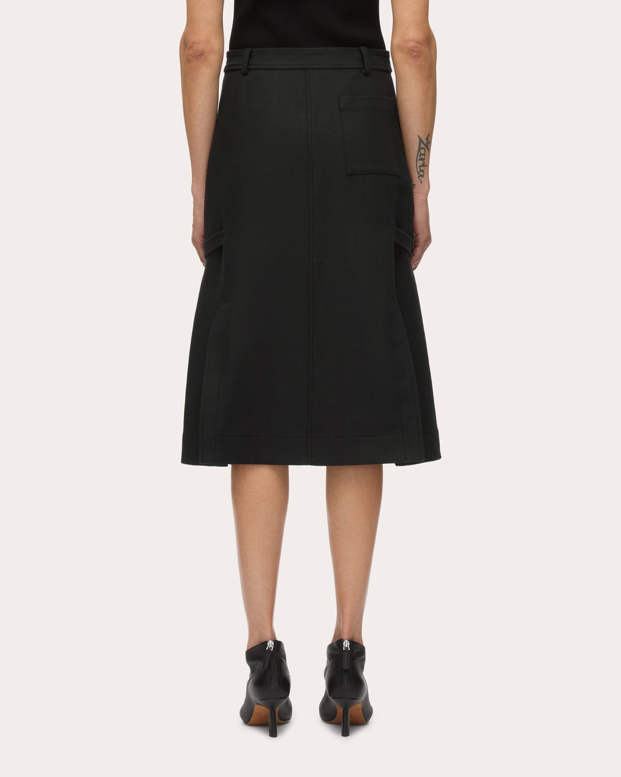 Embellished Cotton Twill Skirt