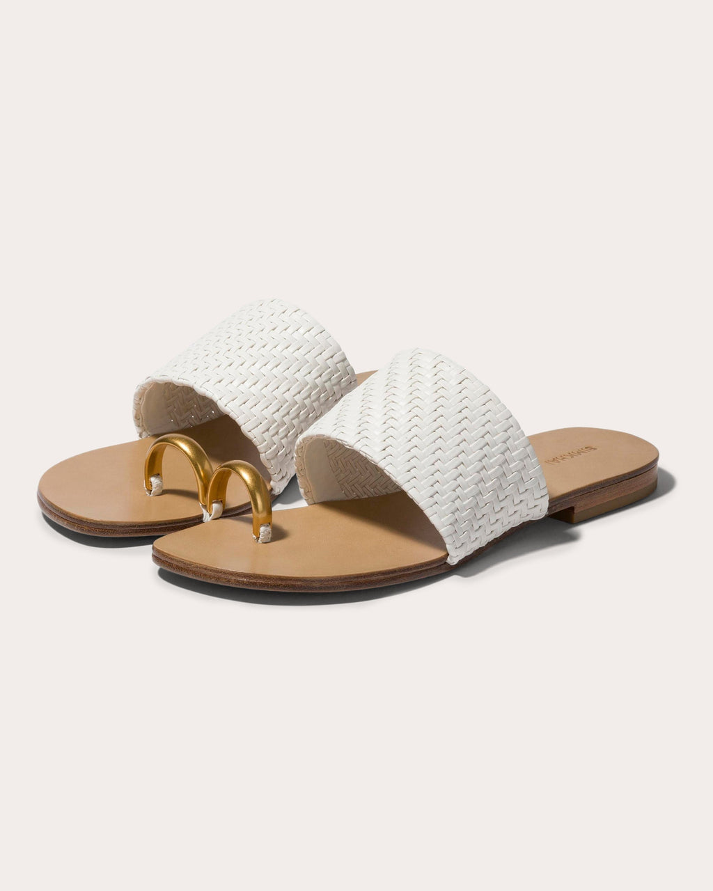 Ariana Woven Faux-Leather Sandal