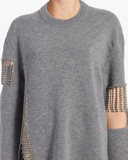 Cut Out Cup Chain Sweater
