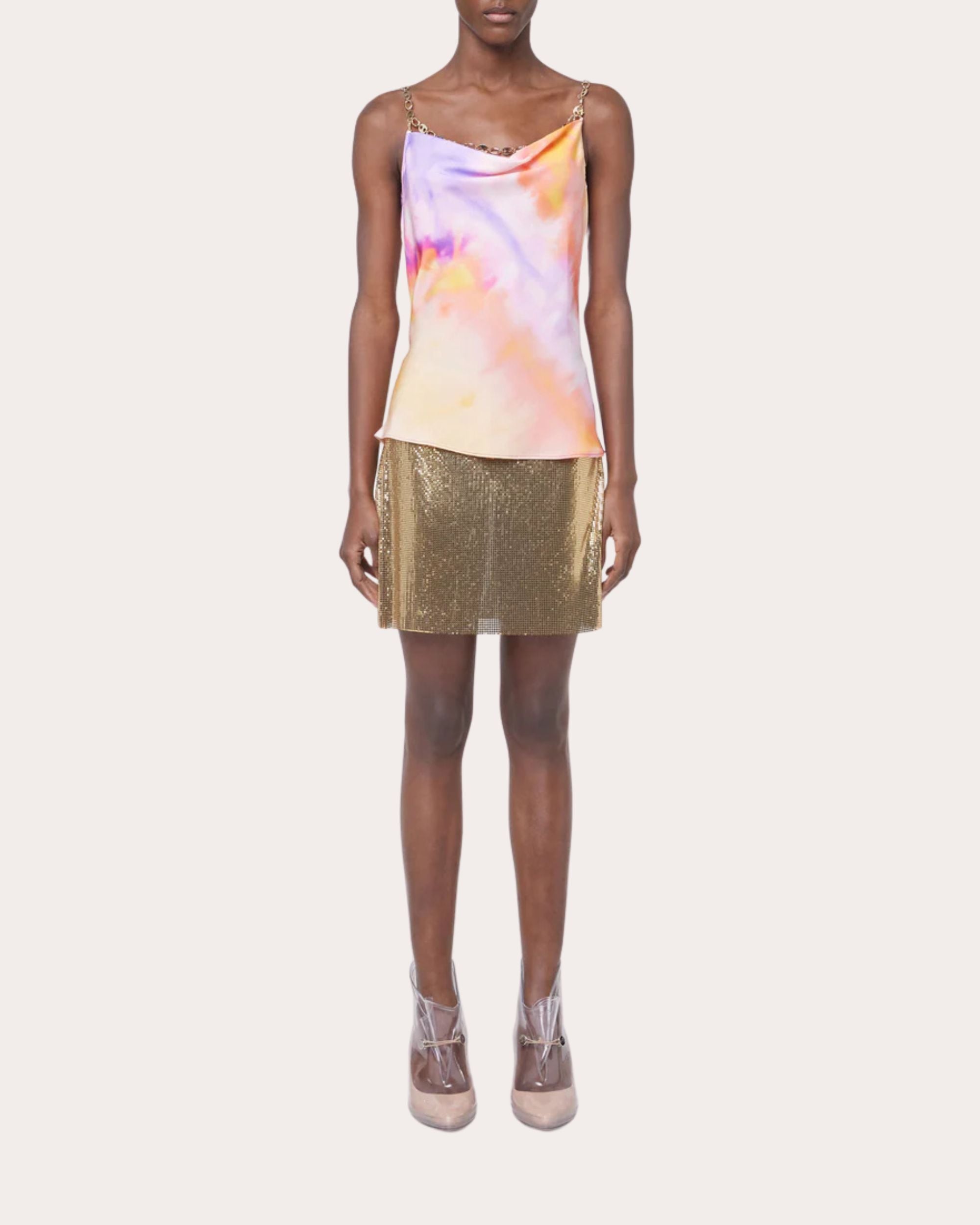 Chainmail Mesh Mini Skirt