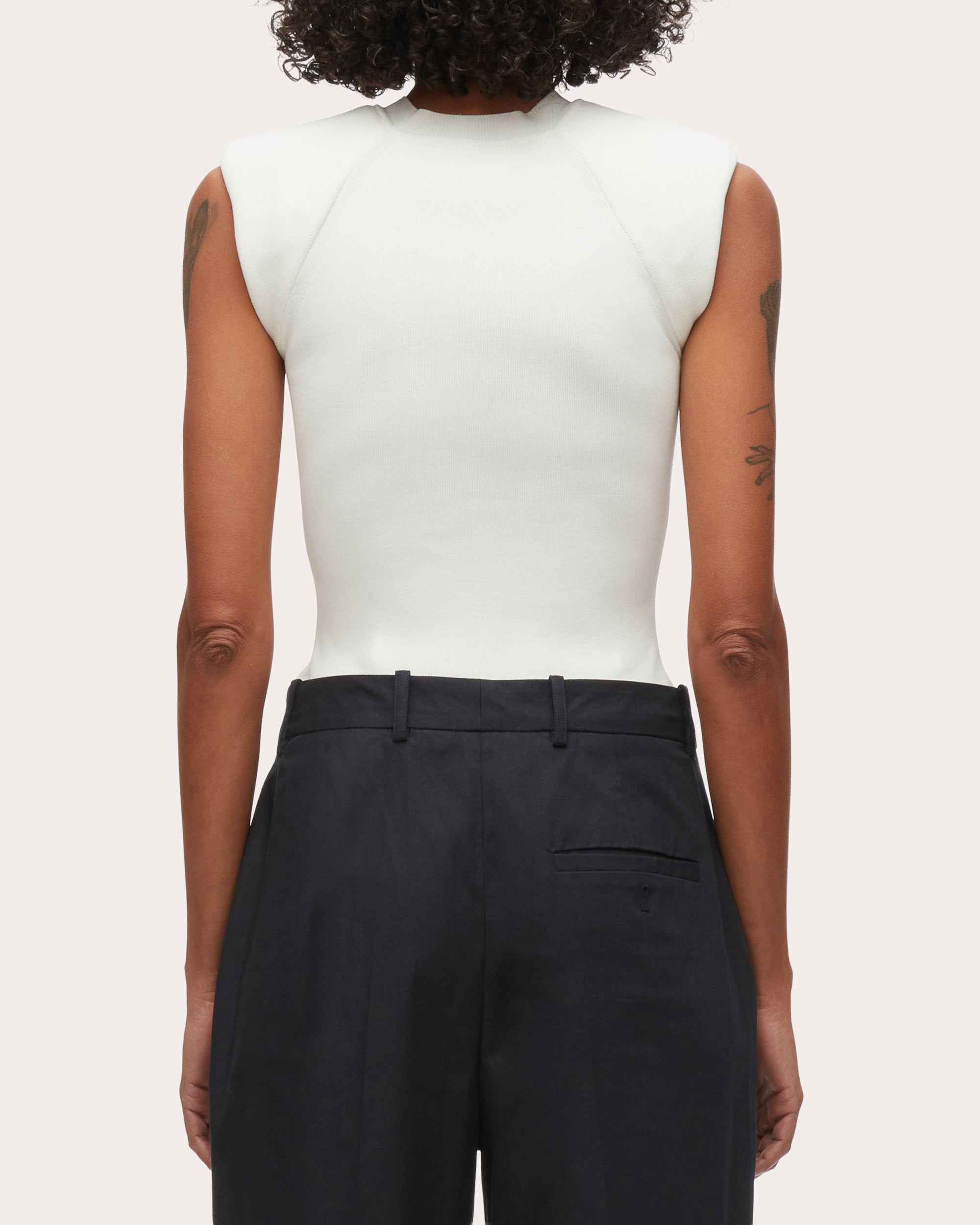 Ribbed Knit Jersey Top