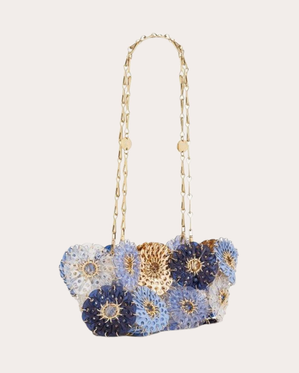 1969 Floral Acrylic and Chainmail Shoulder Bag