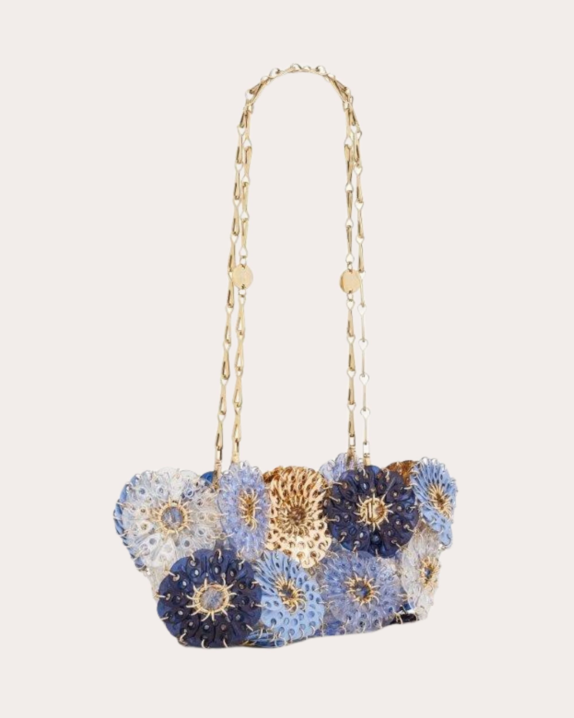 1969 Floral Acrylic and Chainmail Shoulder Bag