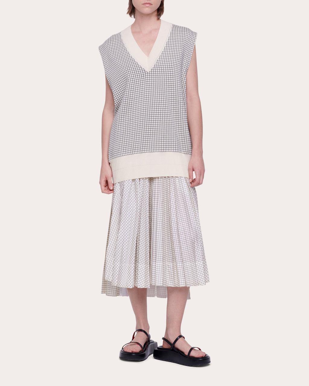Cotton Jacquard-Knit Vest