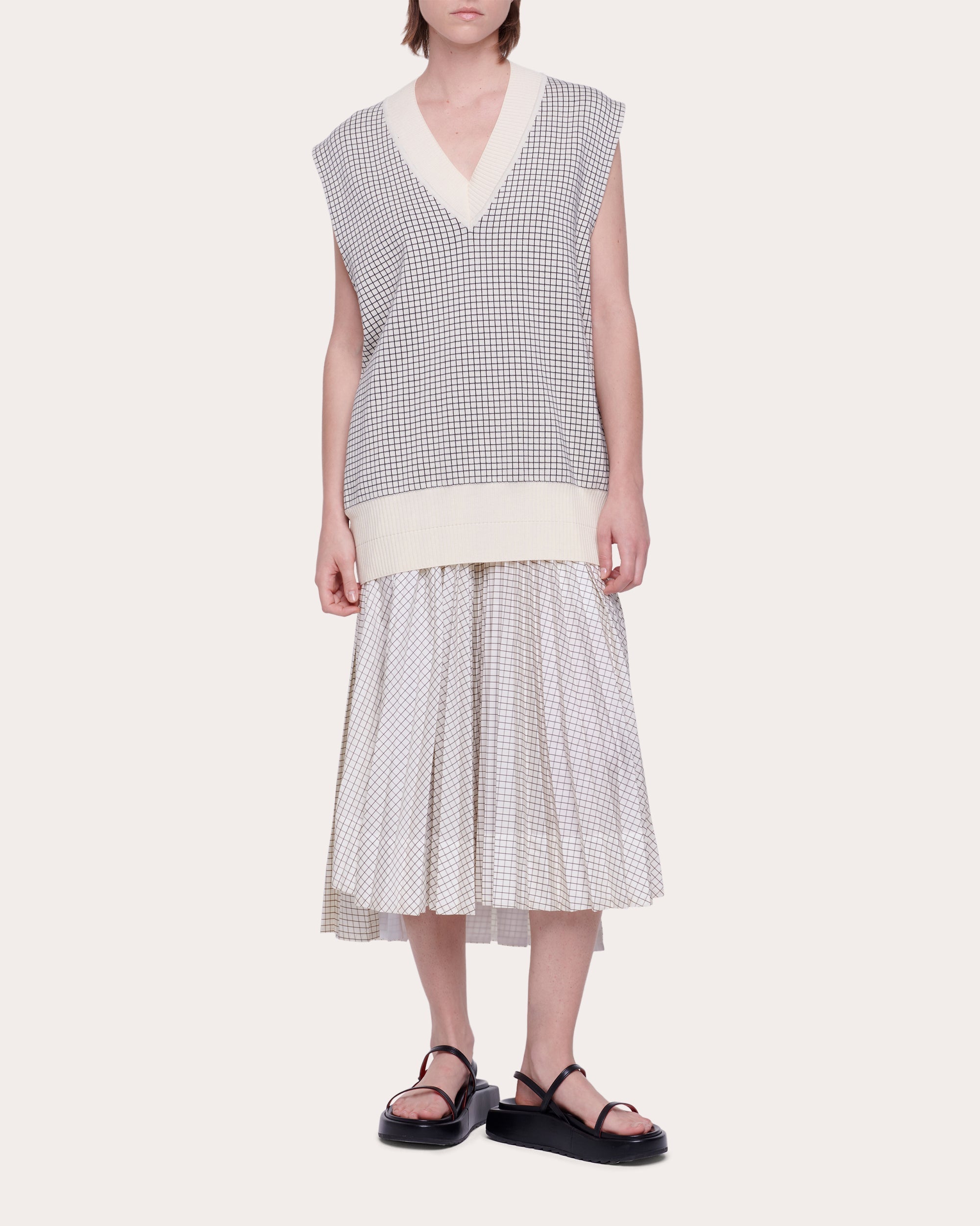 Cotton Jacquard-Knit Vest
