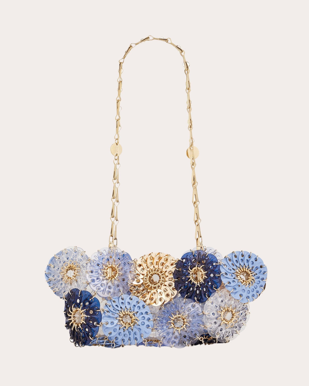 1969 Floral Acrylic and Chainmail Shoulder Bag