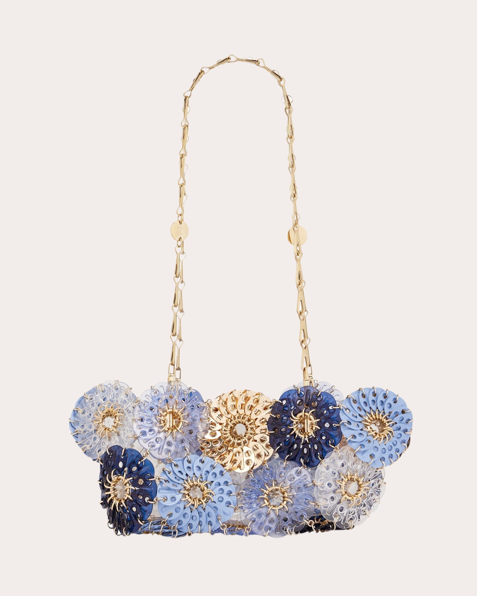 1969 Floral Acrylic and Chainmail Shoulder Bag