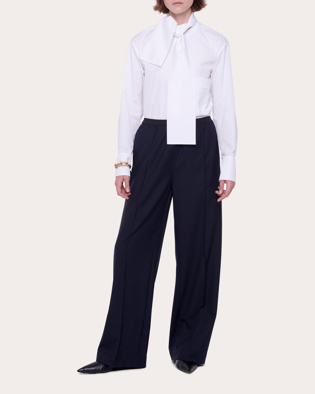 Wool Wide-Leg Pants