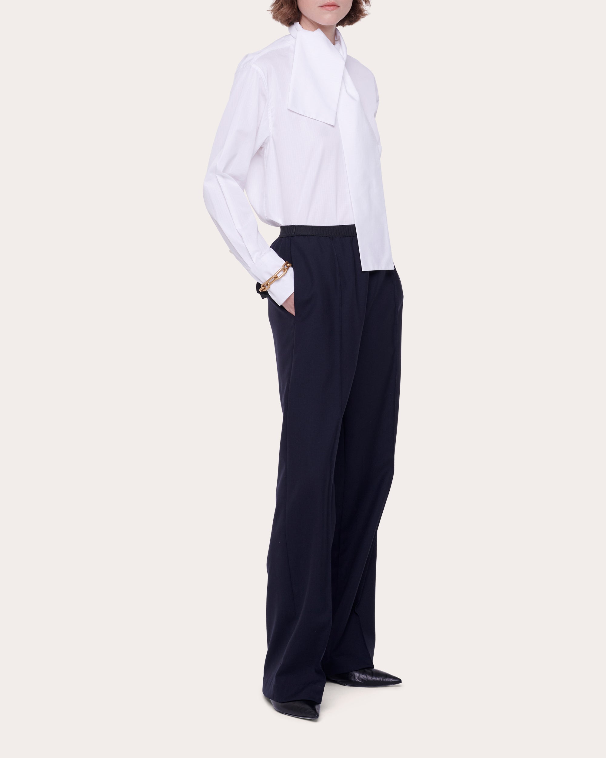 Wool Wide-Leg Pants