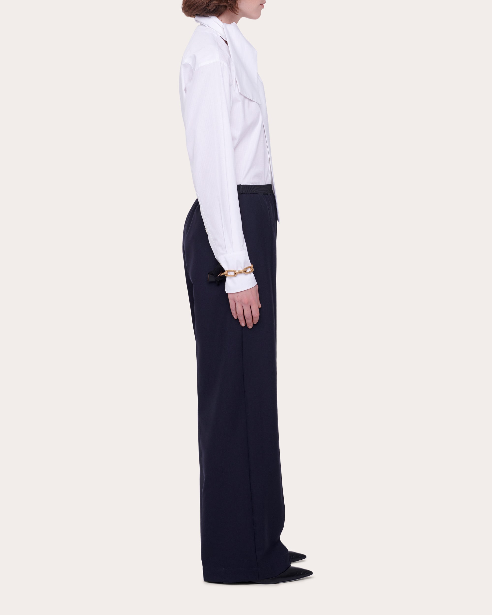 Wool Wide-Leg Pants