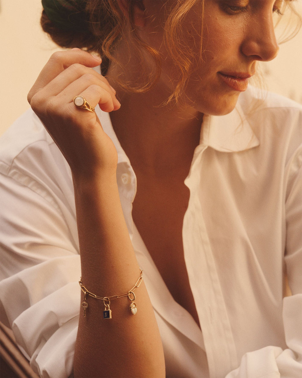 14K Gold Paperclip Bracelet