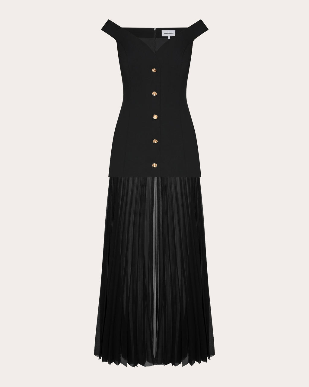 May Pleated-Chiffon Crepe Midi Dress
