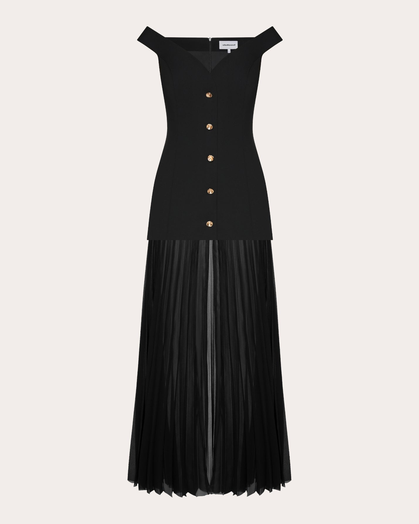 May Pleated-Chiffon Crepe Midi Dress