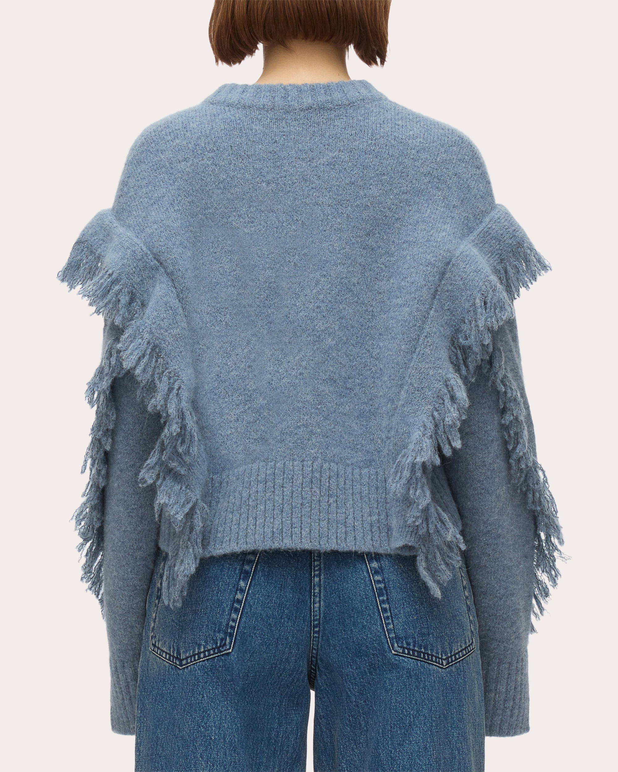 Fringed Alpaca Wool Sweater