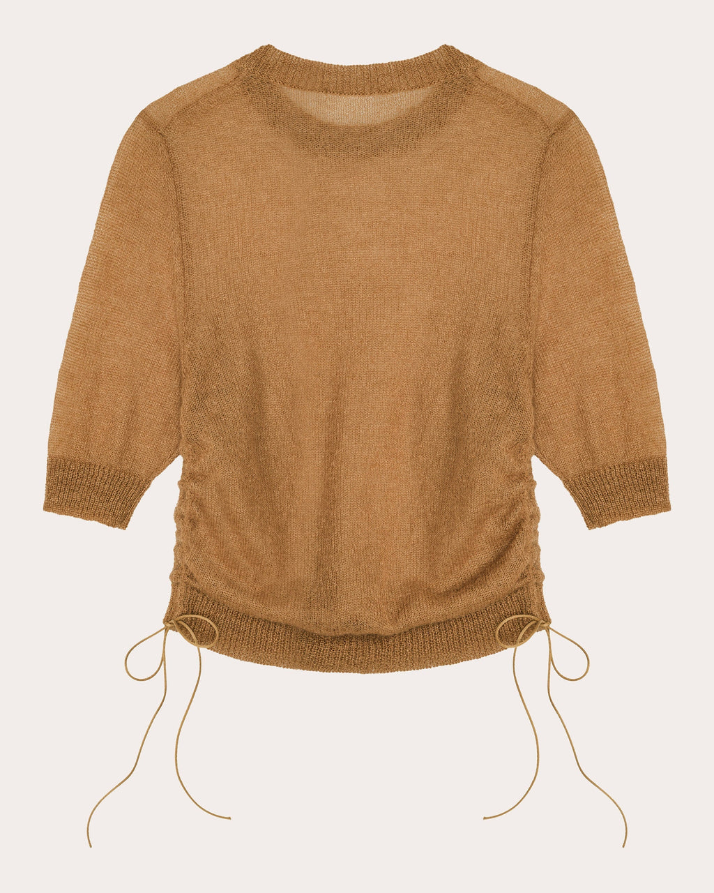 Videl Shirred Wool Knit Pullover