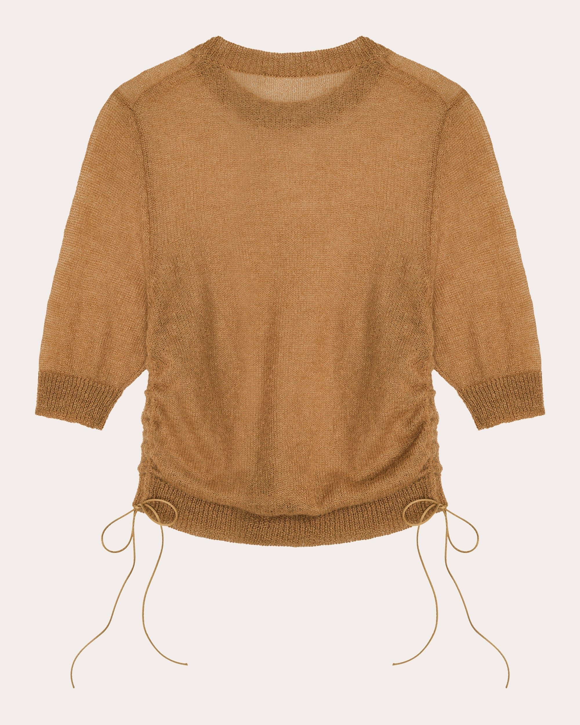 Videl Shirred Wool Knit Pullover