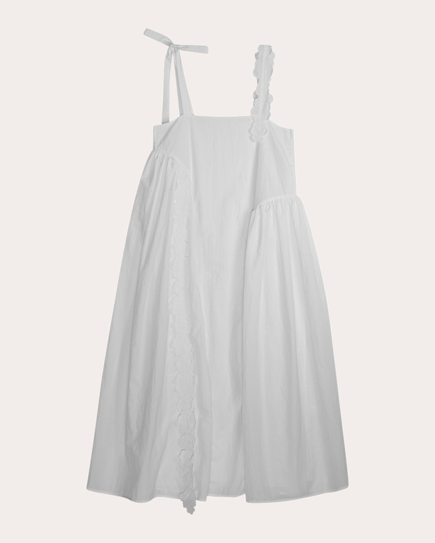 Oaklyn Dress Recycled Taffeta White