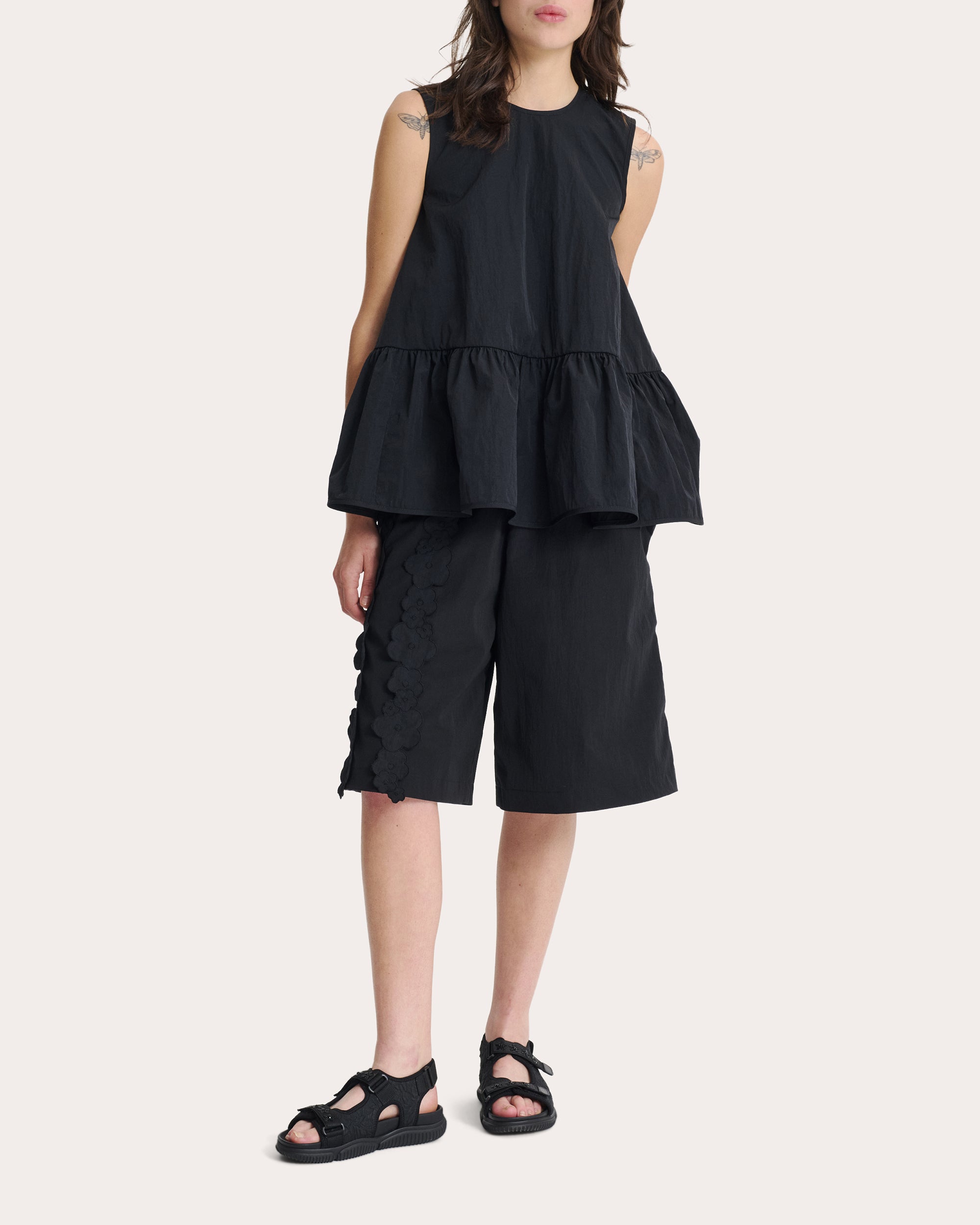 Asta Recycled Taffeta Peplum Top