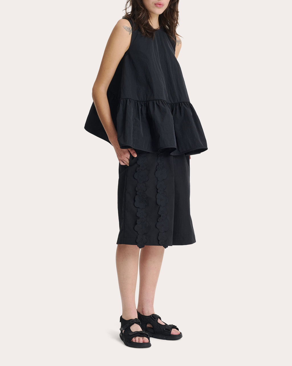 Asta Recycled Taffeta Peplum Top