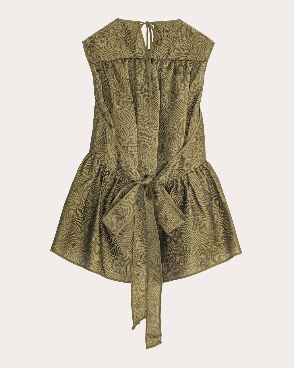Ea Matelassé Gathered Peplum Top