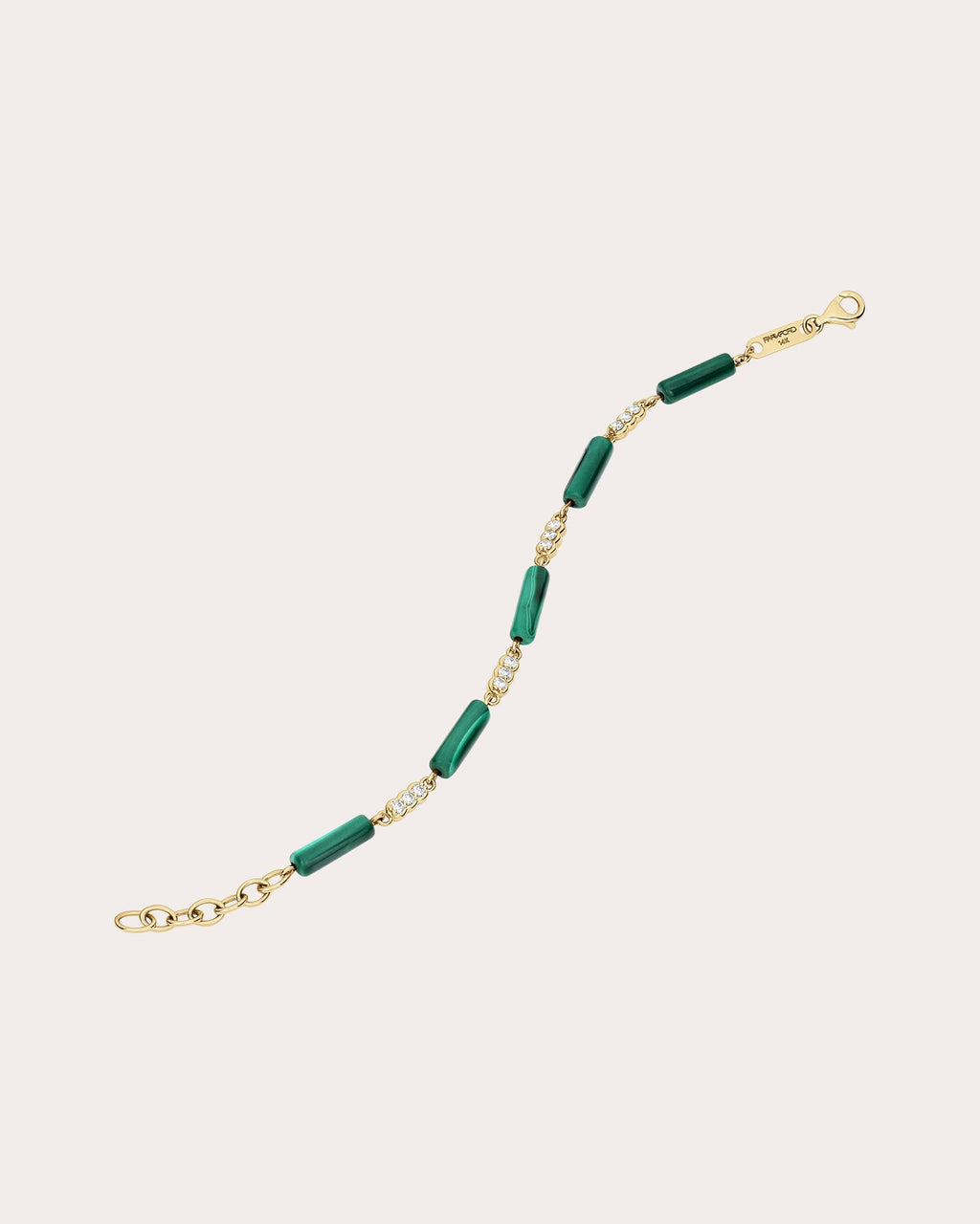 Palace 14K Gold Diamond and Malachite Bracelet