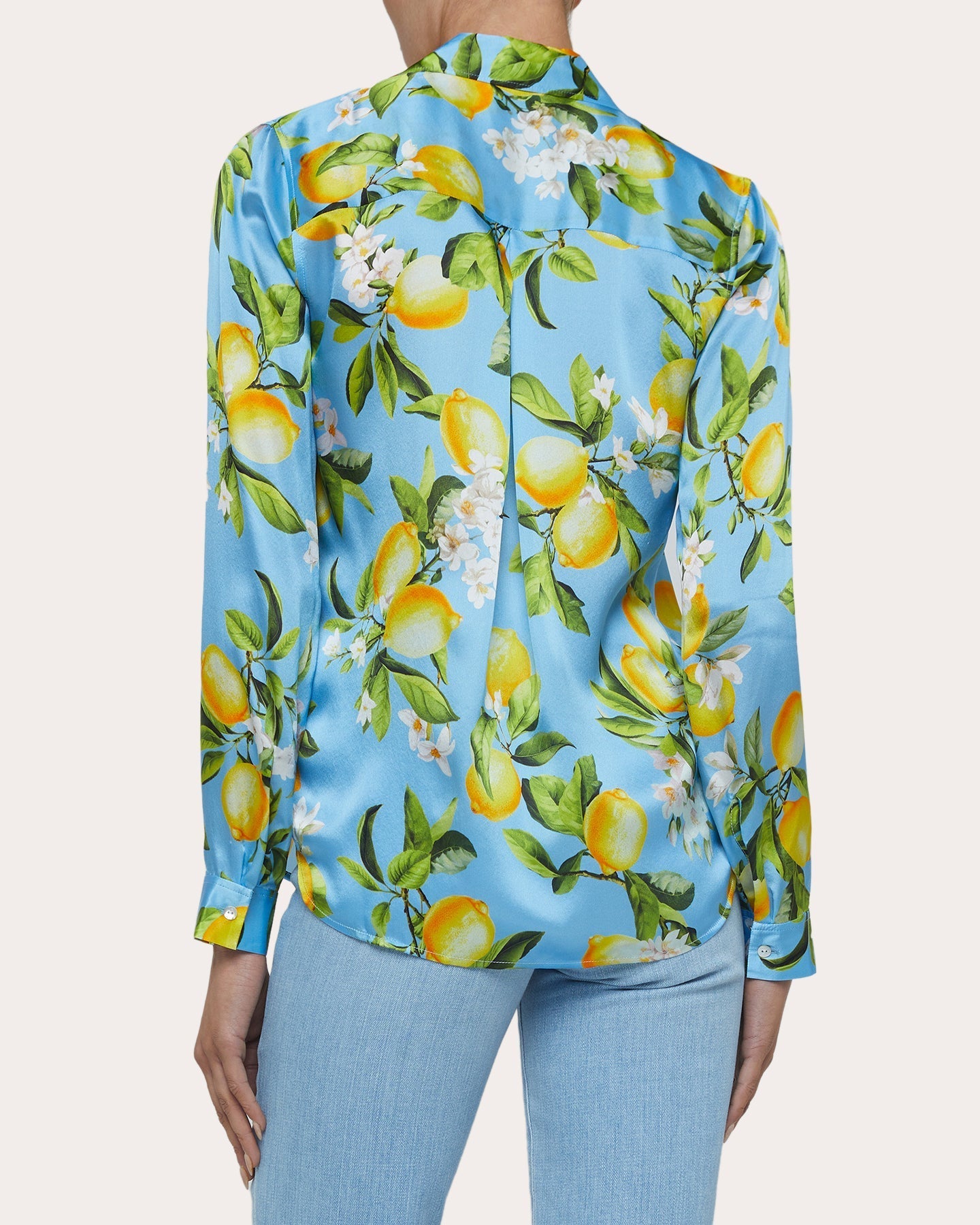 Tyler Floral-Print Silk Charmeuse Blouse