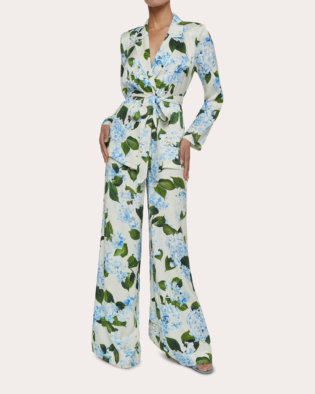 Ciara Satin Jacquard Robe Top