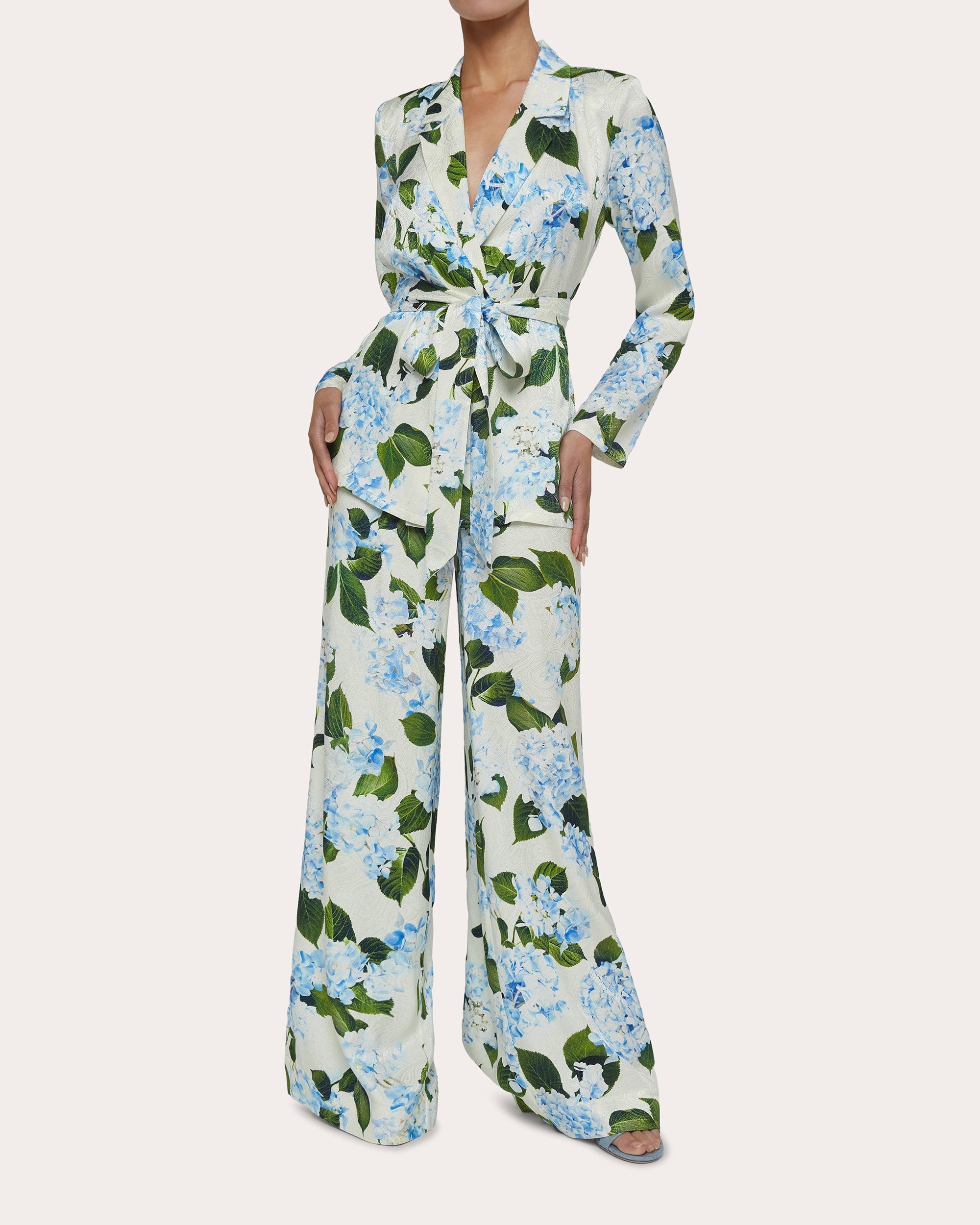 Ciara Satin Jacquard Robe Top