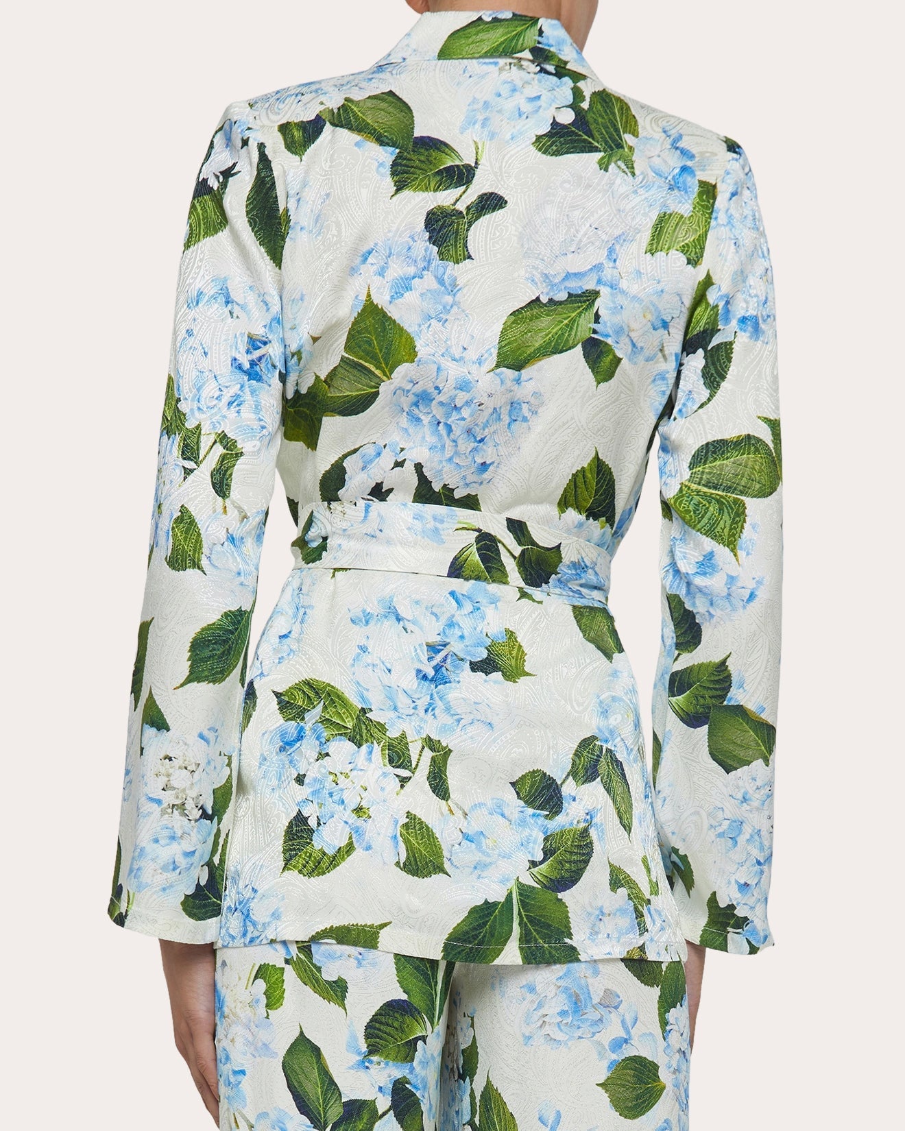 Ciara Satin Jacquard Robe Top