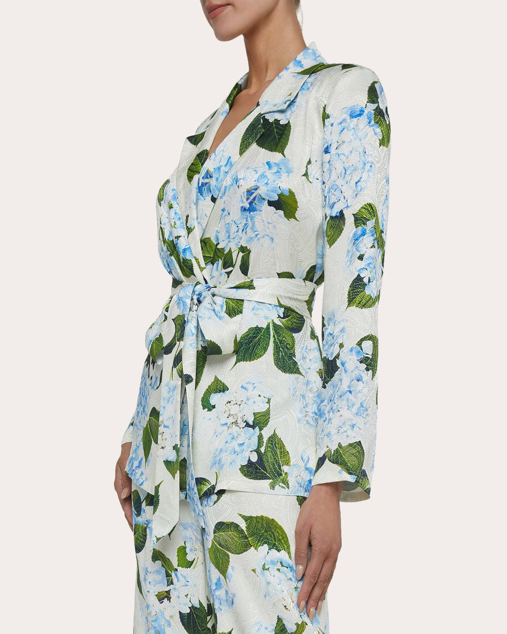 Ciara Satin Jacquard Robe Top