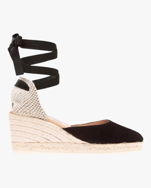 Black Hampton's Lace-Up Wedge
