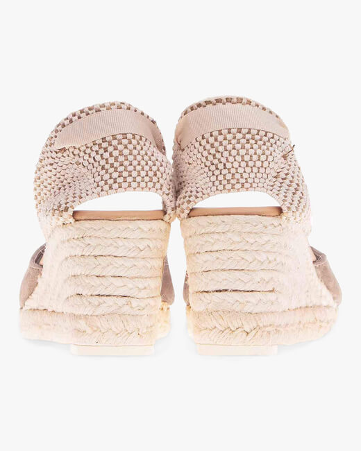 Vintage Taupe Hampton's Lace-Up Wedge