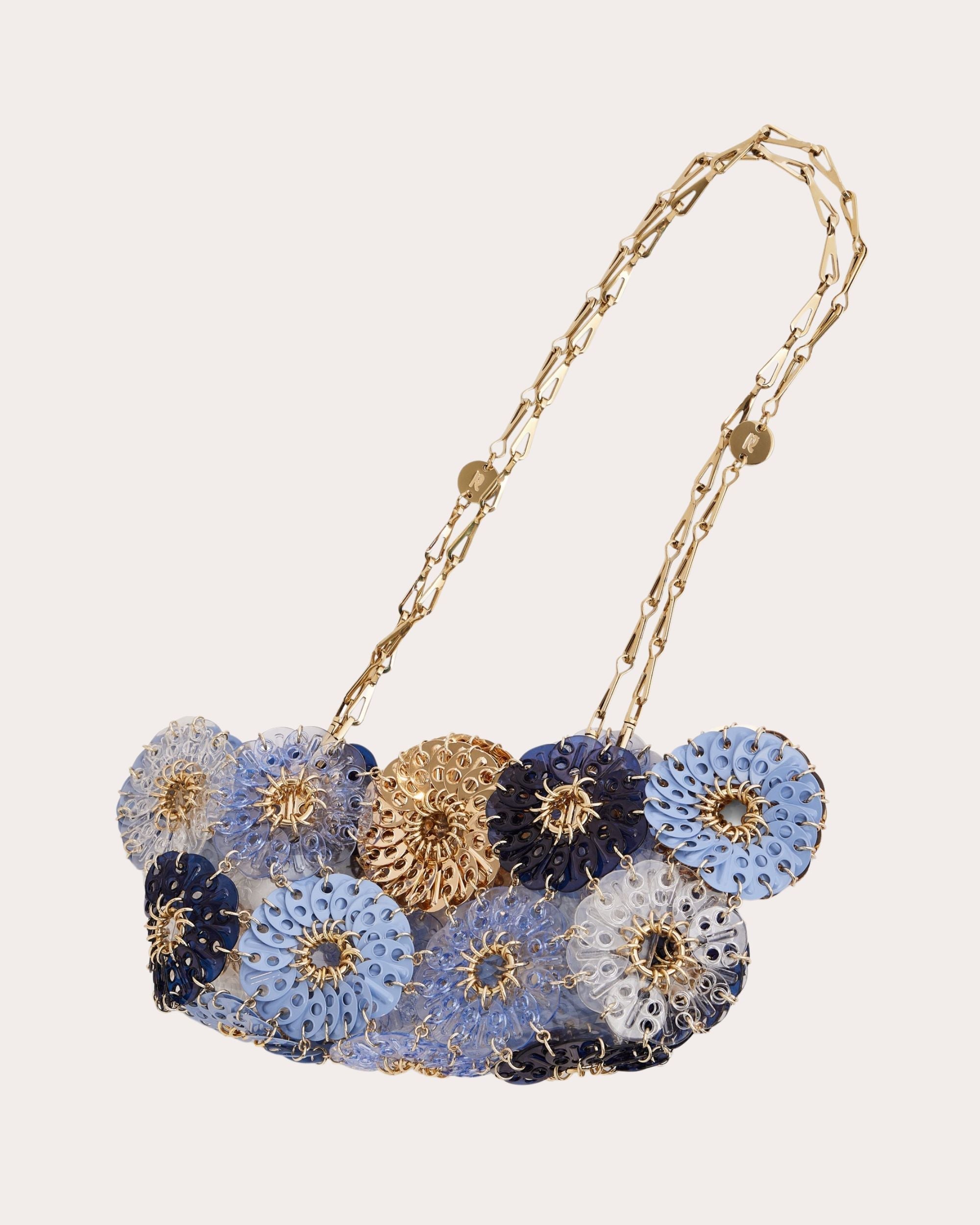 1969 Floral Acrylic and Chainmail Shoulder Bag